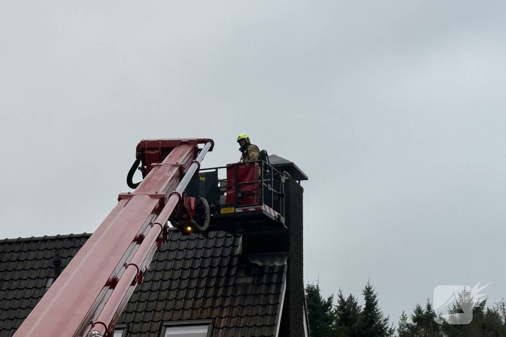 Schoorsteenbrand in woning