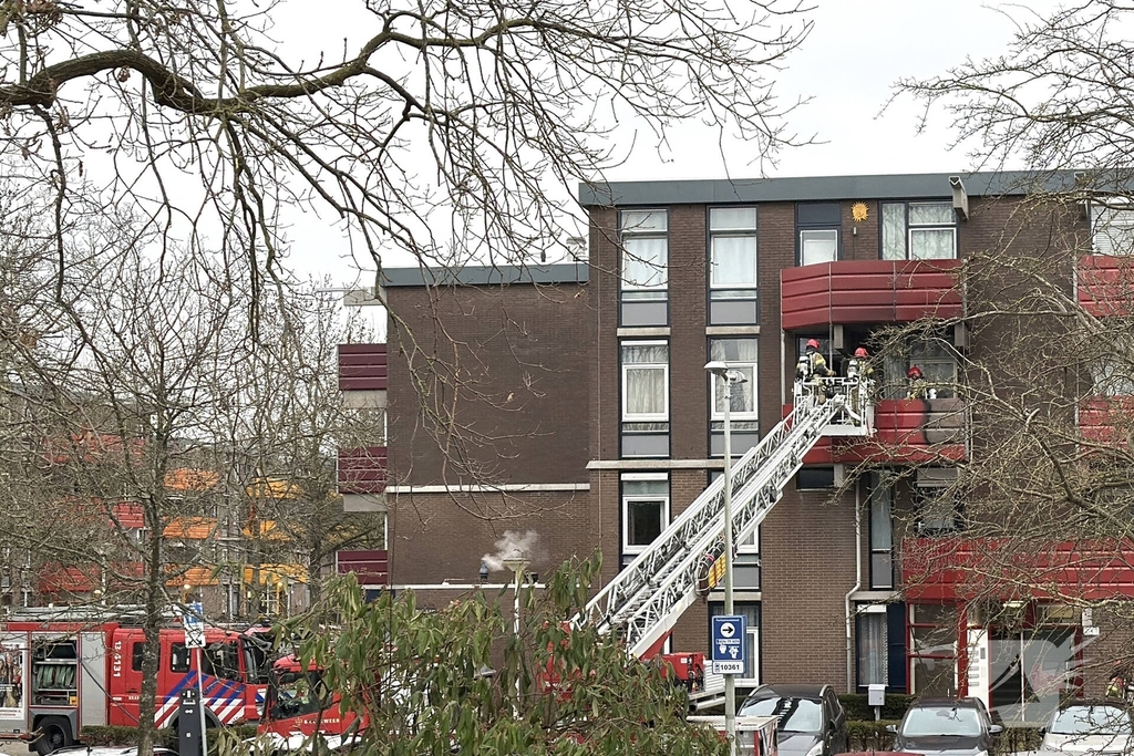 Brand op balkon van woning