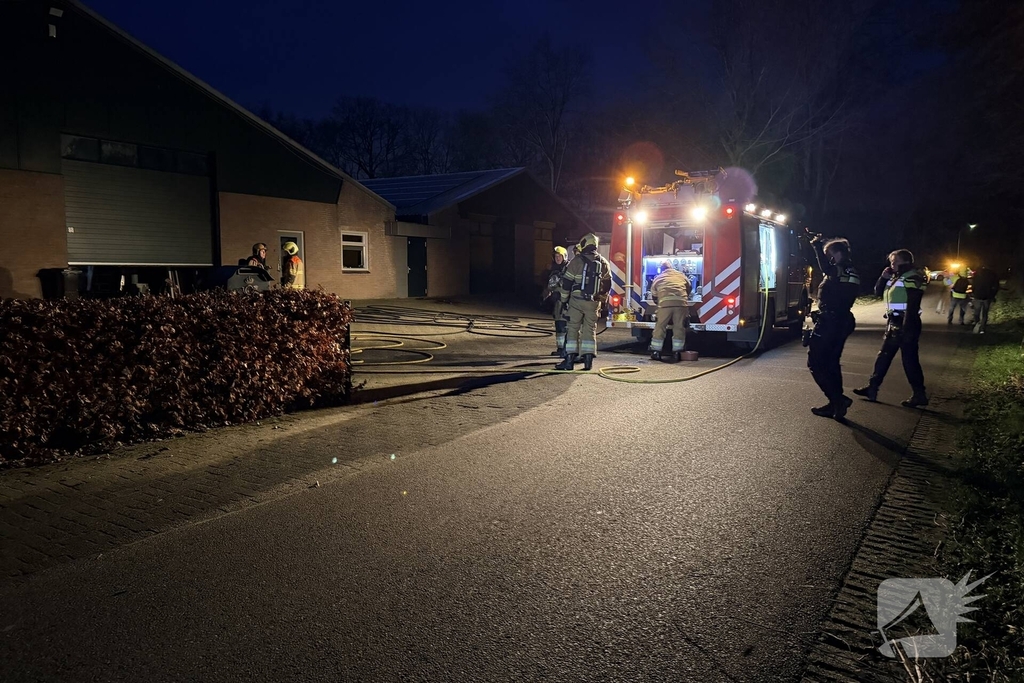 Schuur in brand zonder gewonden