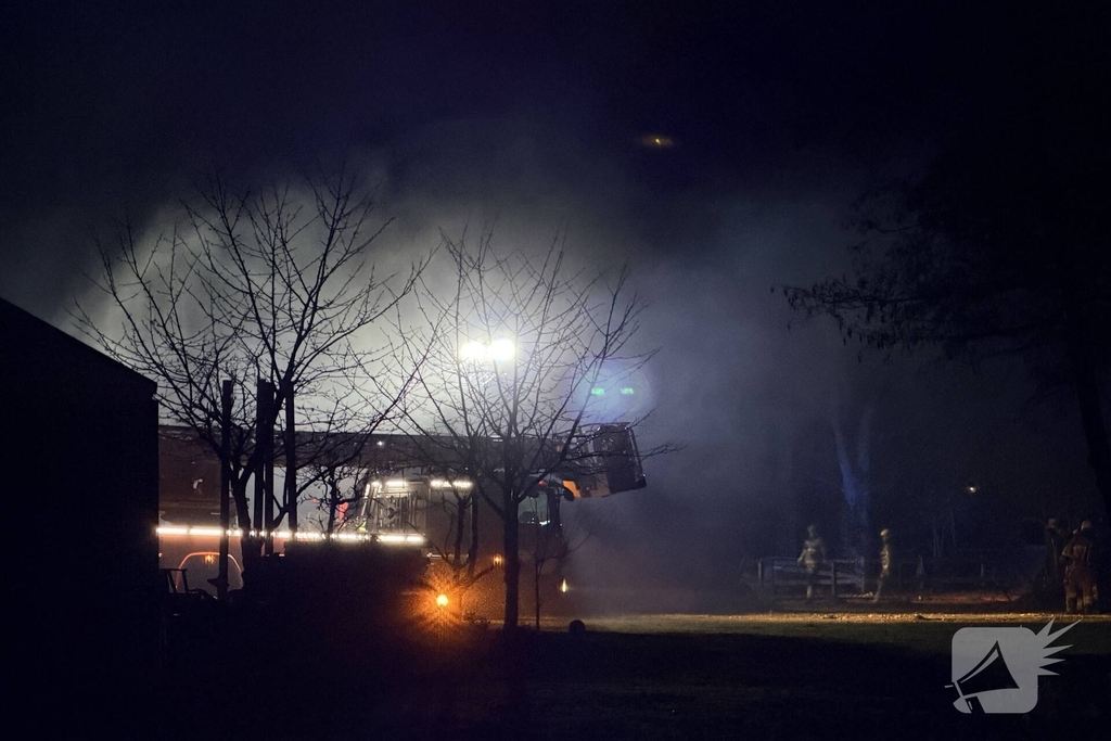 Schuur in brand zonder gewonden