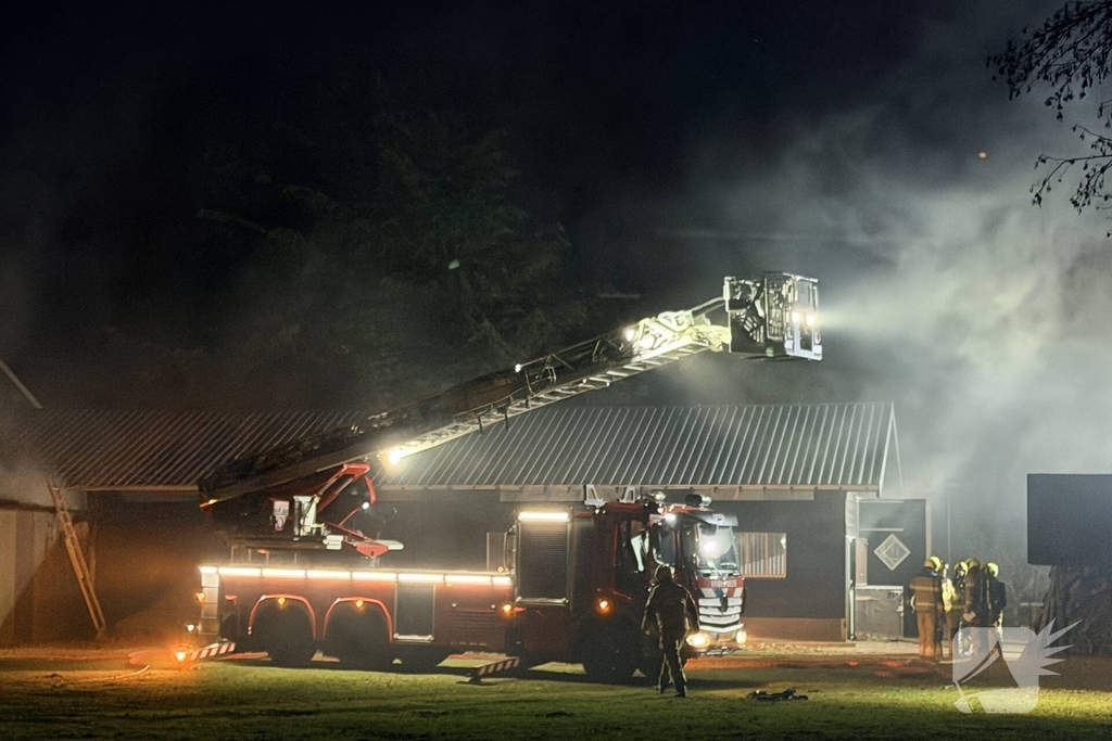Schuur in brand zonder gewonden