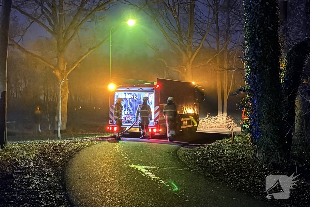 Schuur in brand zonder gewonden