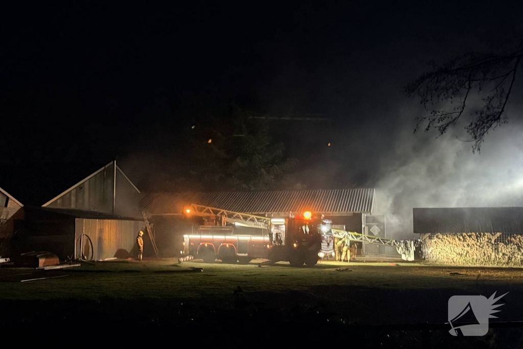 Schuur in brand zonder gewonden
