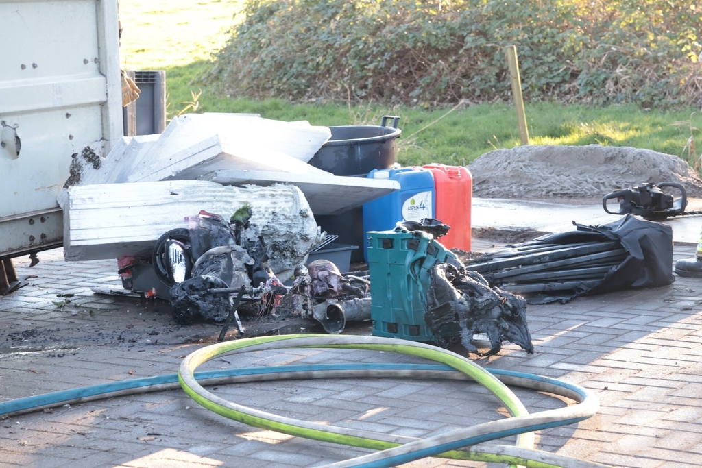 Containerbrand in opslaglocatie snel geblust