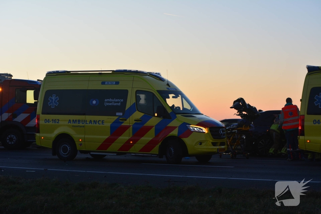 Verkeersongeval door loslopende hond op snelweg