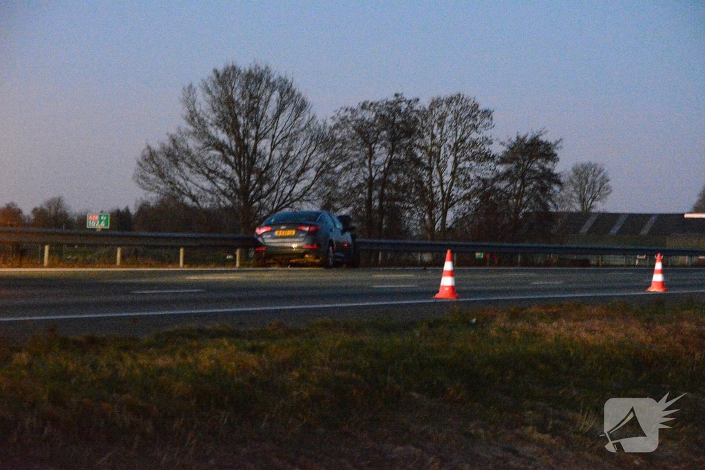 Verkeersongeval door loslopende hond op snelweg