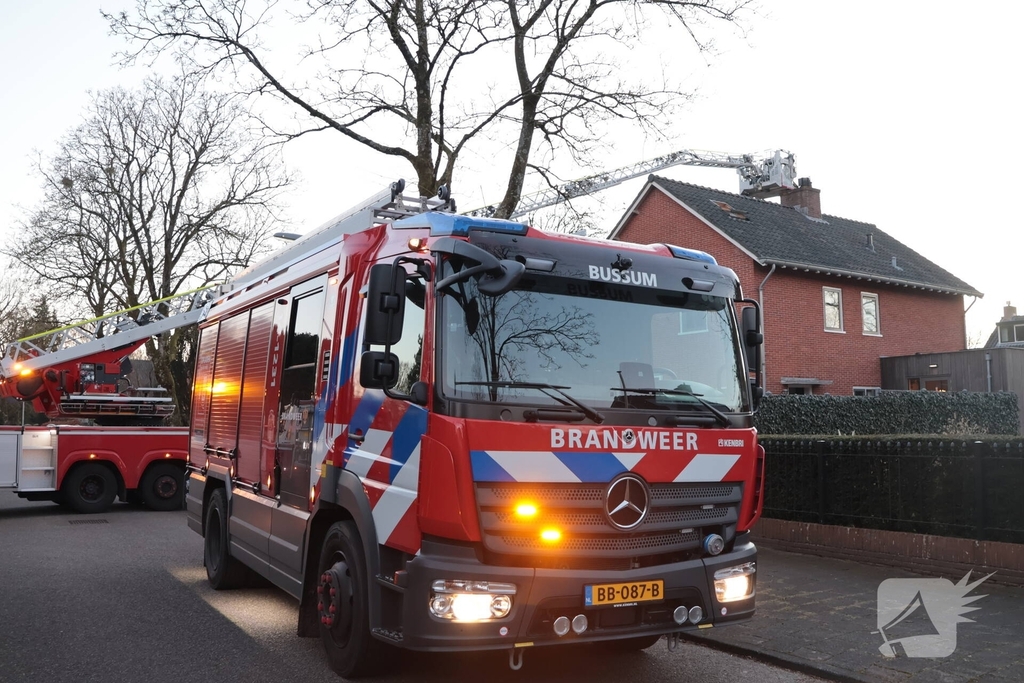 Brand in schoorsteen snel onder controle