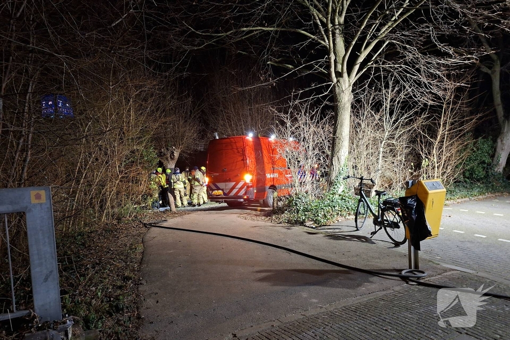 Grote zoekactie in water na aantreffen fiets en wak