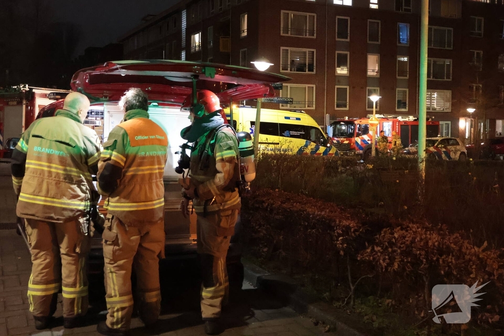 Brand in flatwoning leidt tot evacuaties