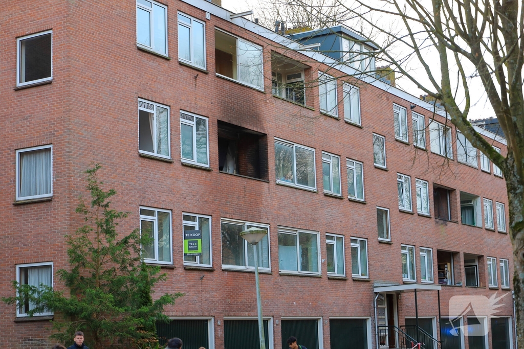 Brand door explosief op balkon