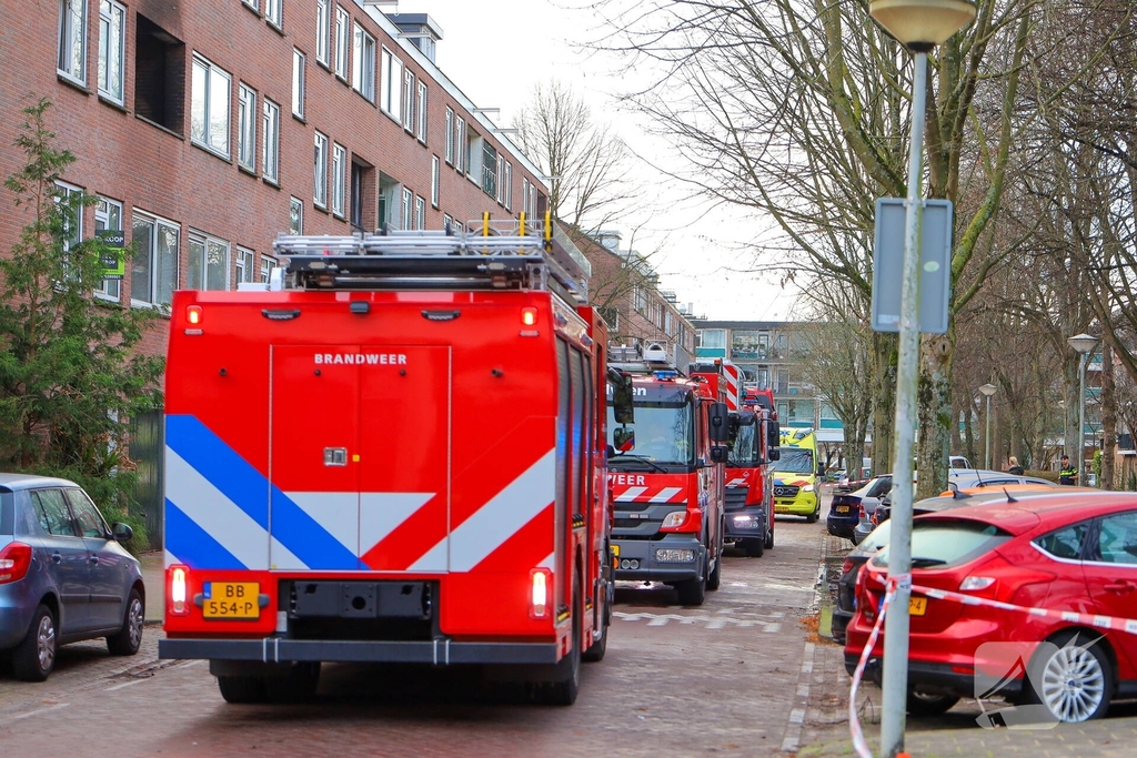 Brand door explosief op balkon