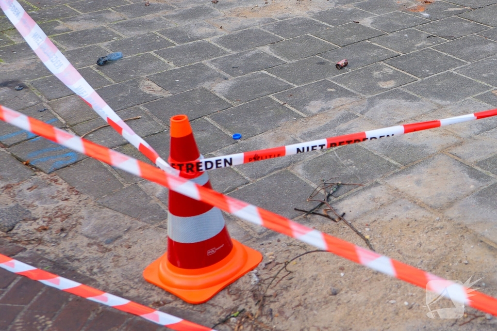 Brand door explosief op balkon