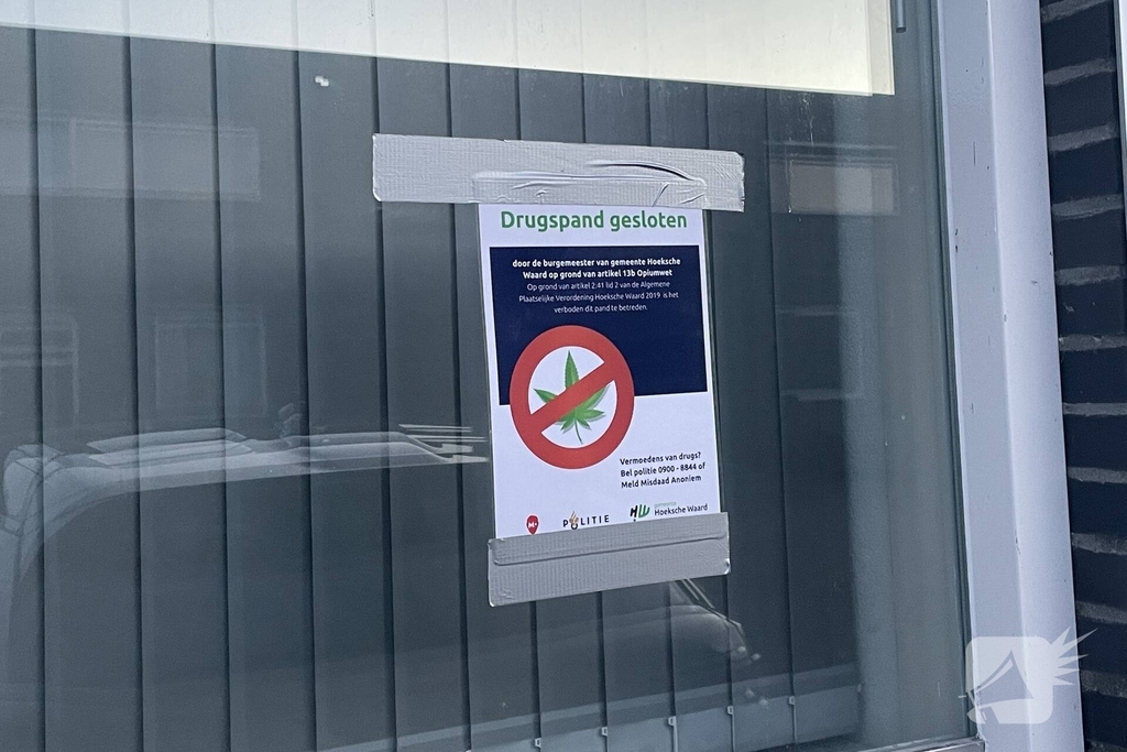 Burgemeester sluit pand vanwege hennepkwekerij
