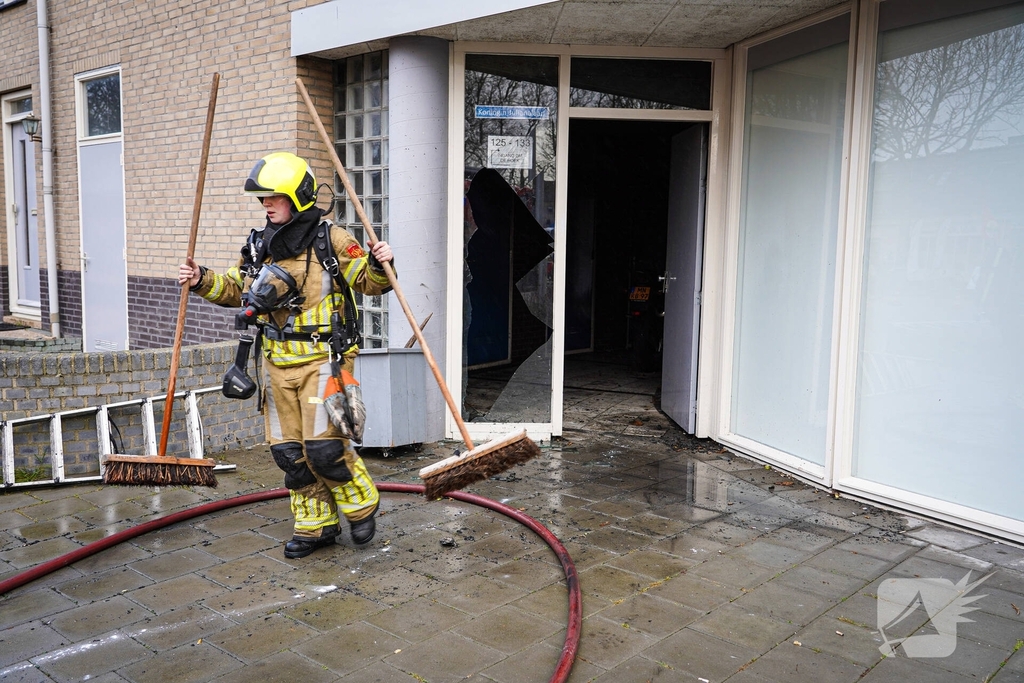 Snelle inzet bij brand in berging