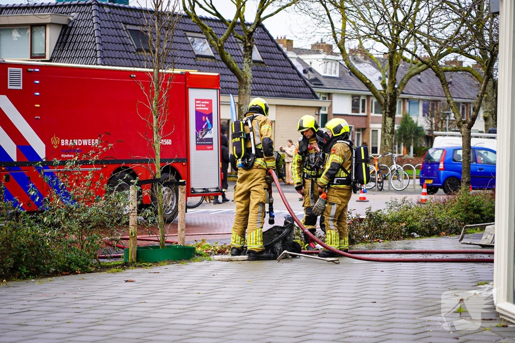 Snelle inzet bij brand in berging