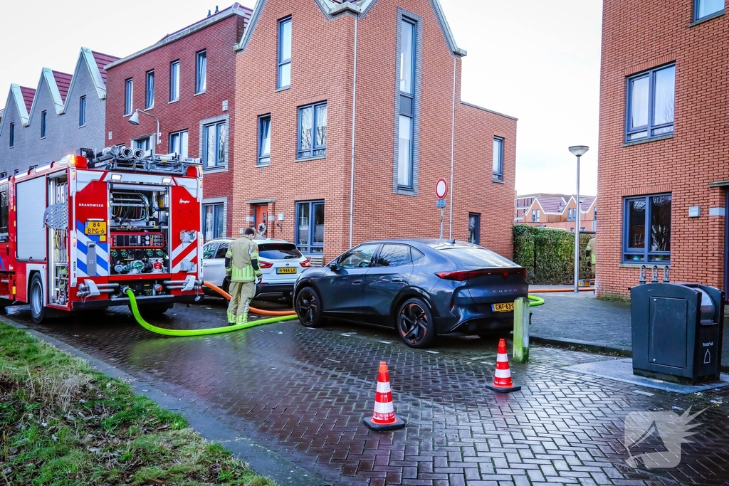 Speelhuisje in brand door vuurwerk