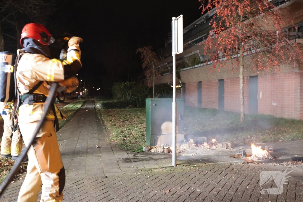 Buitenbrand bij elektrakast onder controle