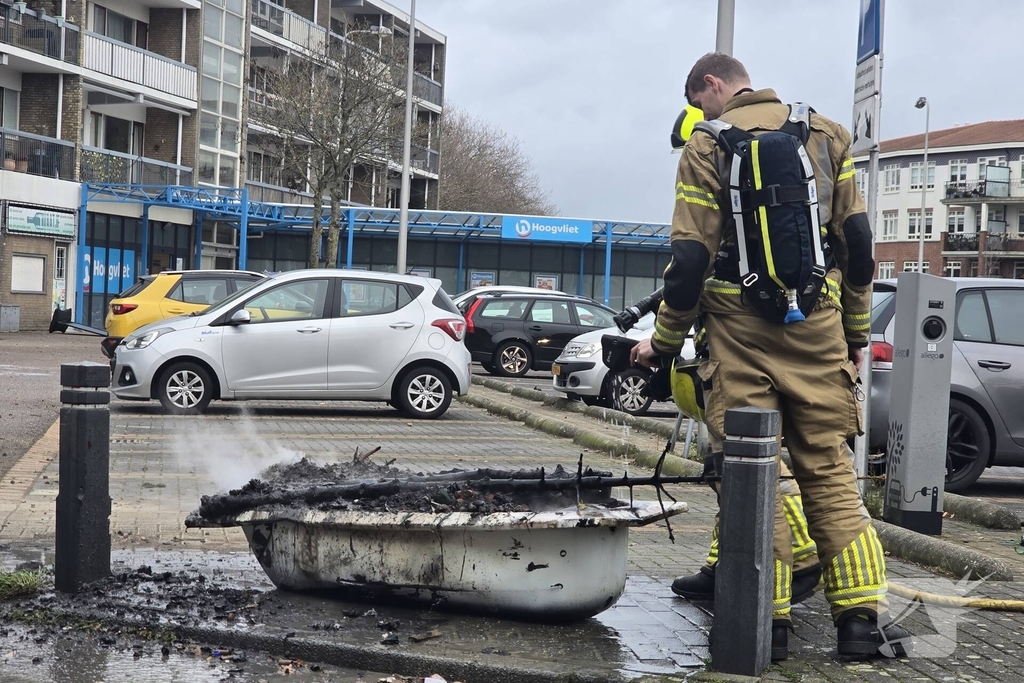 Afvalbrand onder controle na snelle inzet