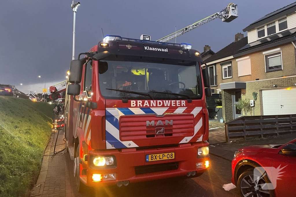 Brand in schoorsteen snel geblust