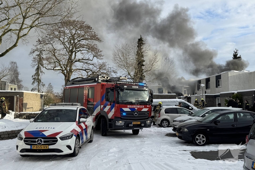 Zwaargewonde bij woningbrand