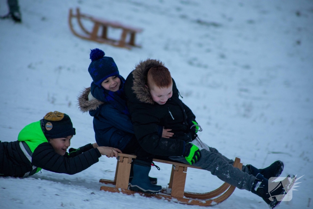 Sneeuwpret voor dier en mens