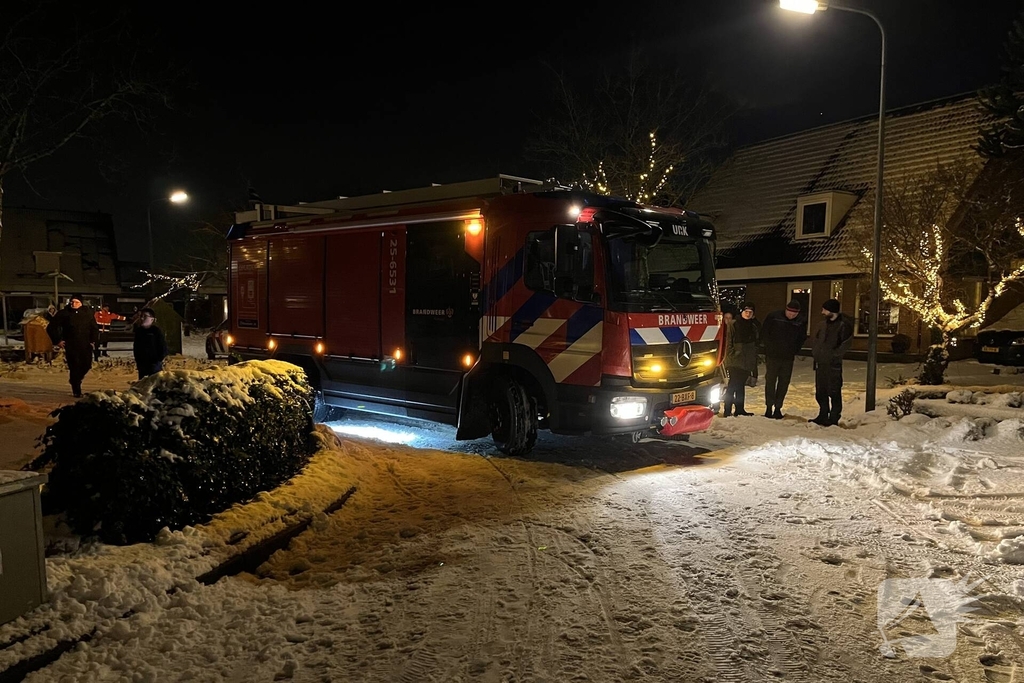 Brand in schoorsteen van woning