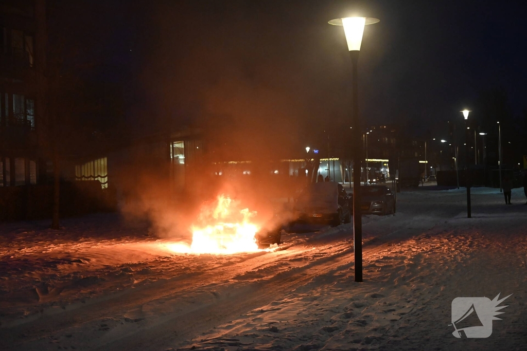 Motorcompartiment in lichterlaaie