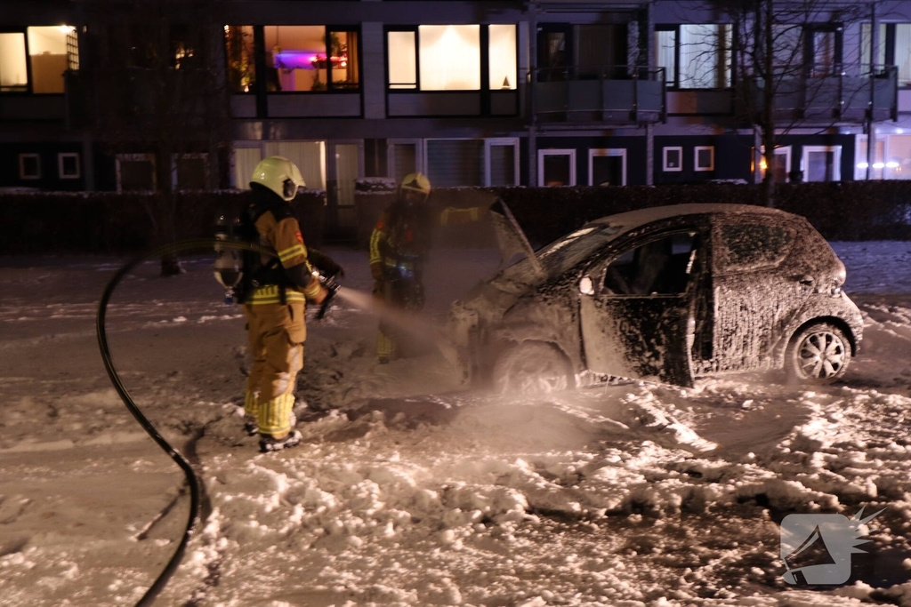 Motorcompartiment in lichterlaaie