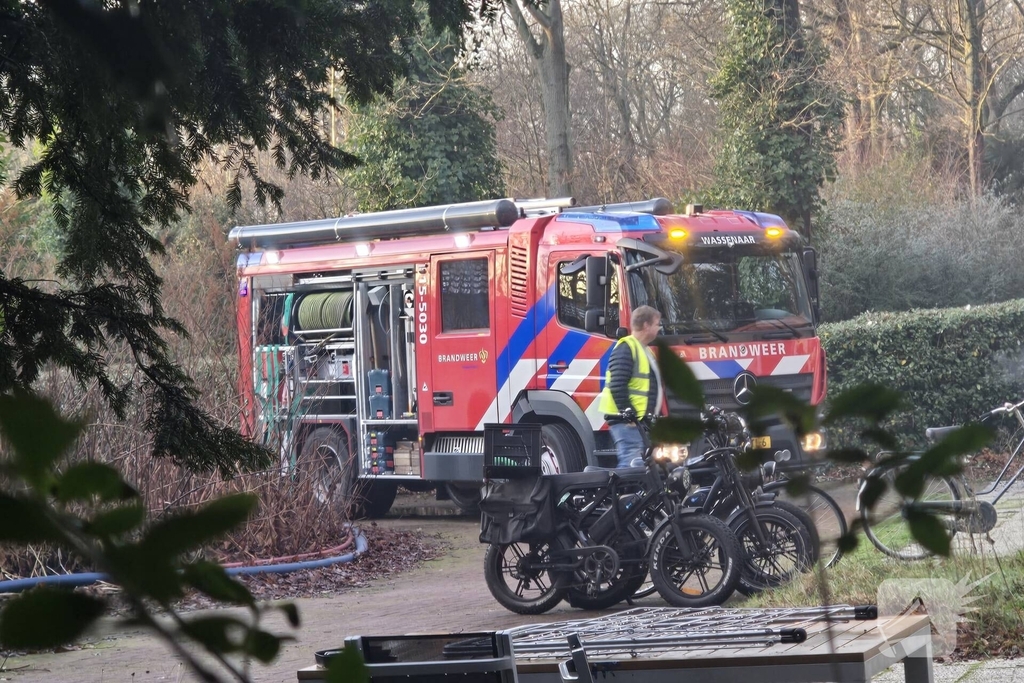 Dikke rookwolken bij brand in Duinrell