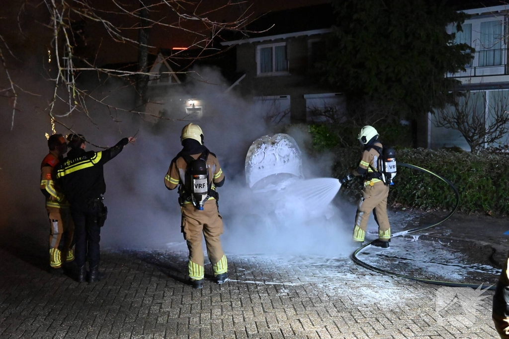 Auto in nachtelijke uren verwoest