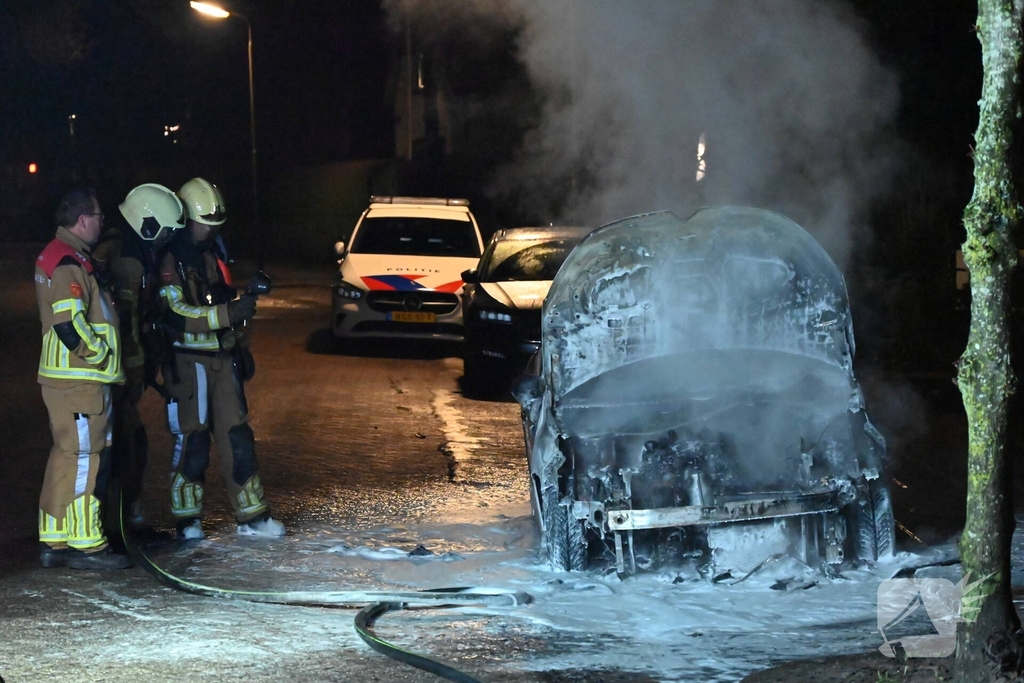 Auto in nachtelijke uren verwoest