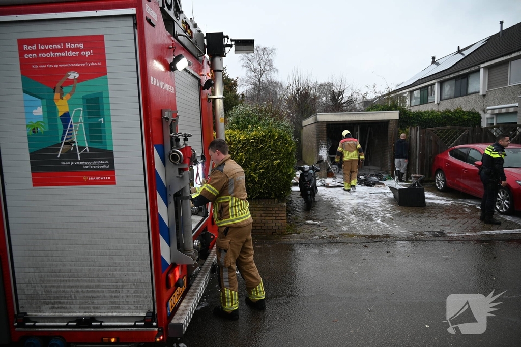 Brand in schuur geblust