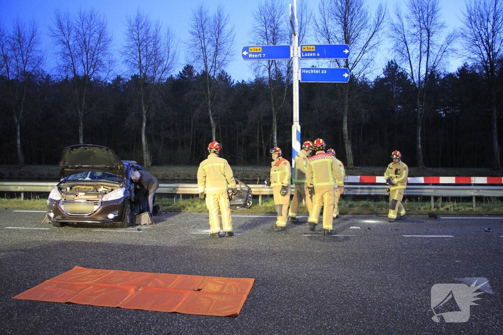 Ongeval tussen vrachtwagen en personenauto leidt tot gewonde