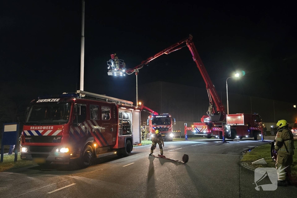 Auto belandt in water, brandweer doorzoekt water