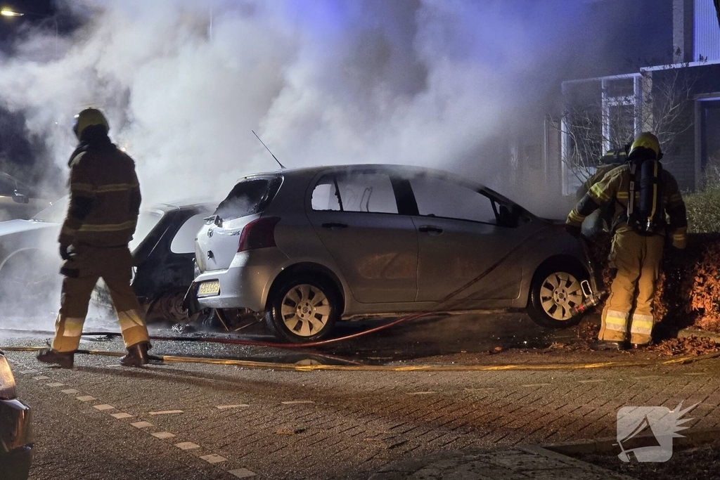 Drietal auto's verwoest door brand