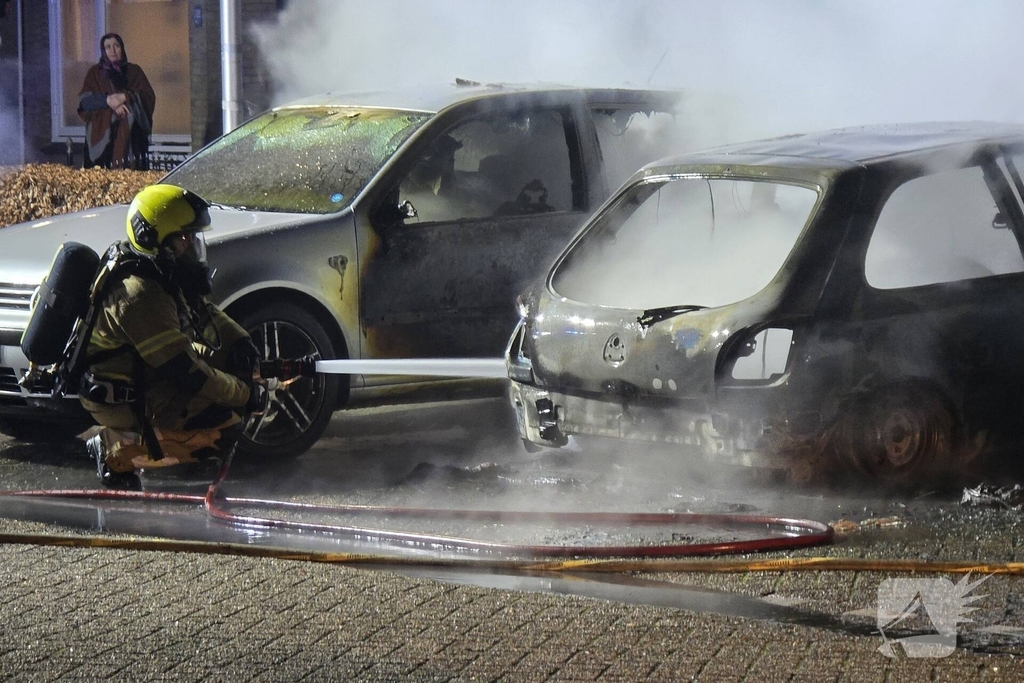 Drietal auto's verwoest door brand