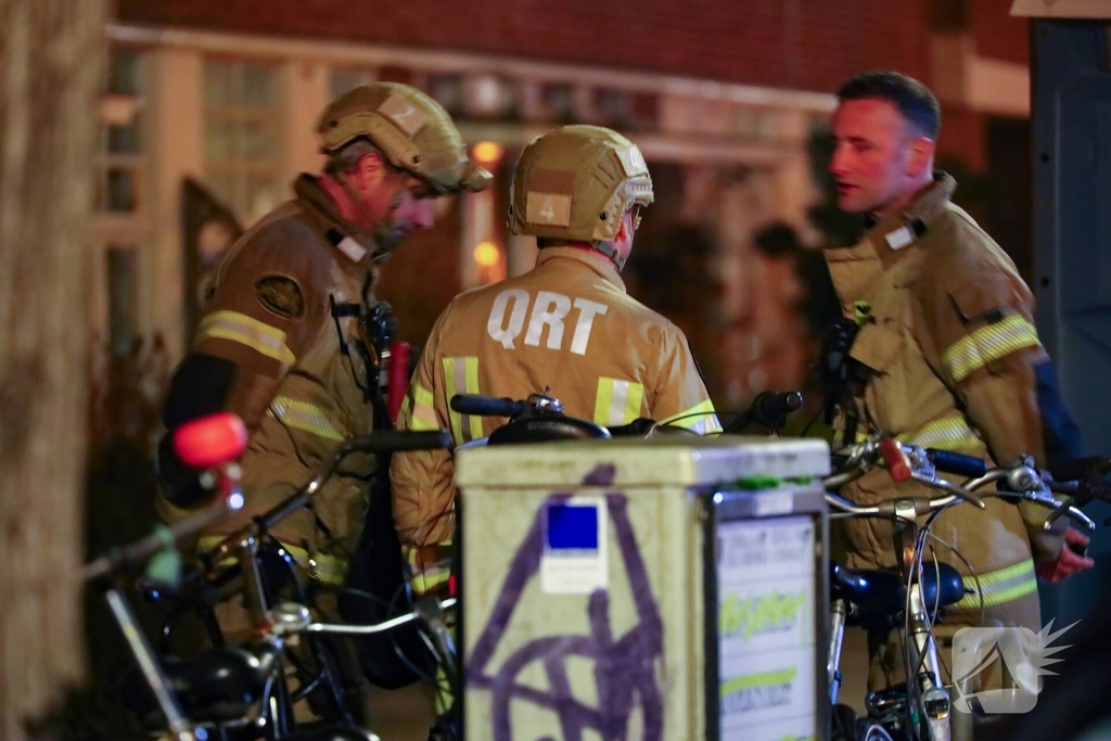 Brandweer zet reddingskussen in bij incident