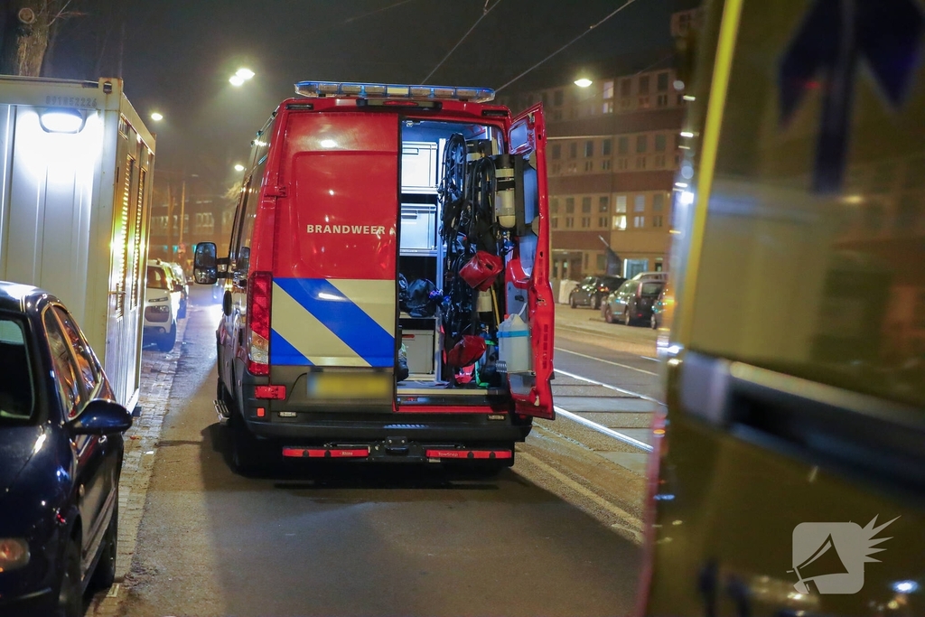 Brandweer zet reddingskussen in bij incident