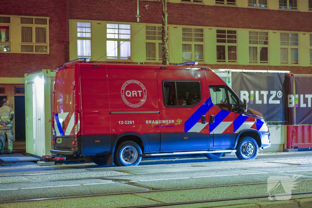 Brandweer zet reddingskussen in bij incident