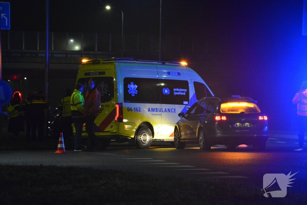 Ongeval tussen twee voertuigen bij wegrestaurant