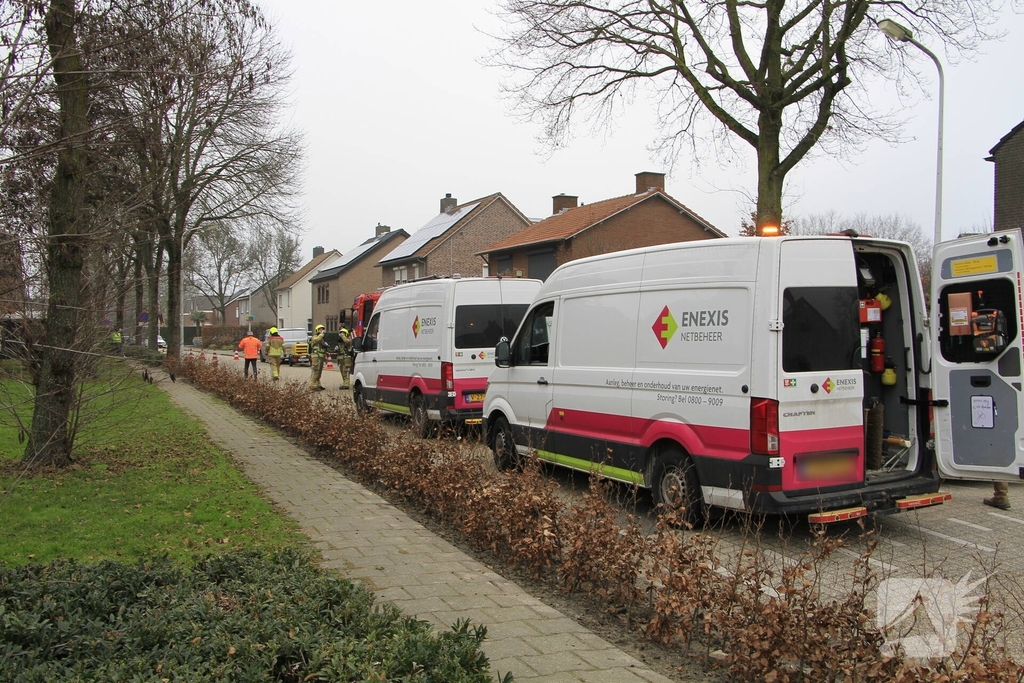 Gasleiding geraakt tijdens graafwerkzaamheden