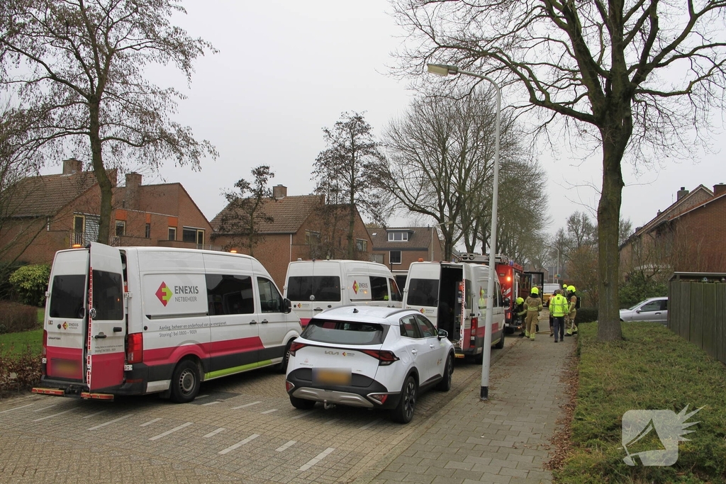 Gasleiding geraakt tijdens graafwerkzaamheden