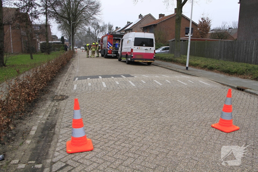 Gasleiding geraakt tijdens graafwerkzaamheden
