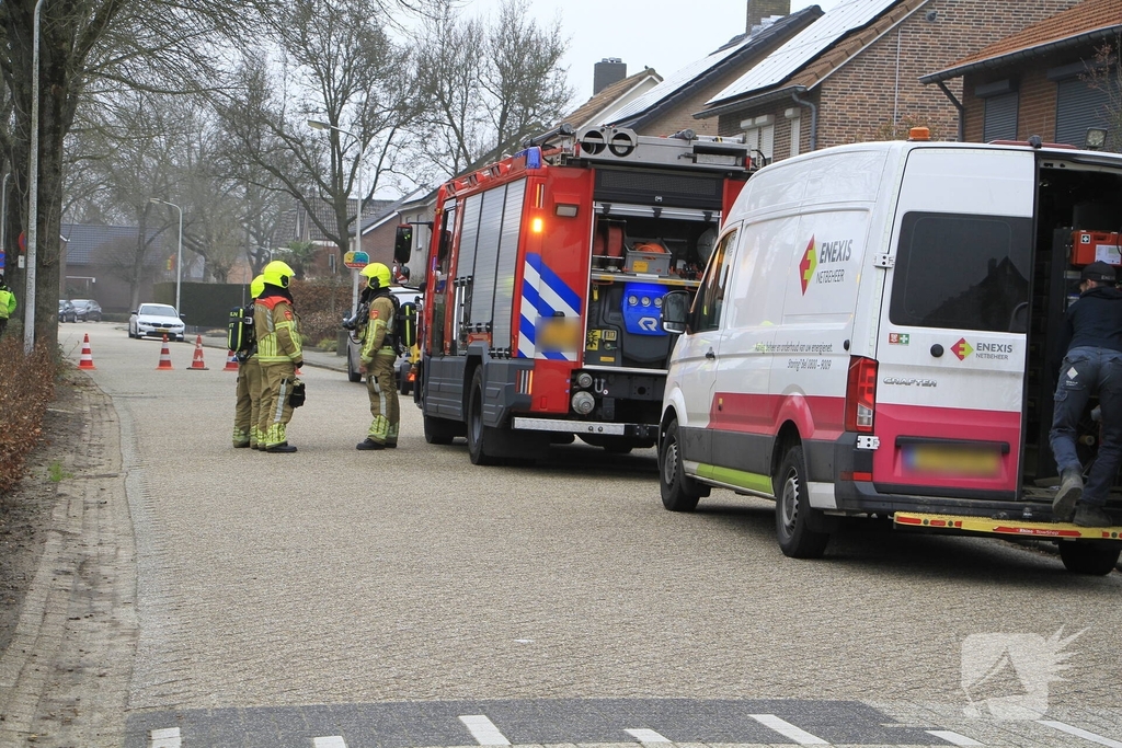 Gasleiding geraakt tijdens graafwerkzaamheden