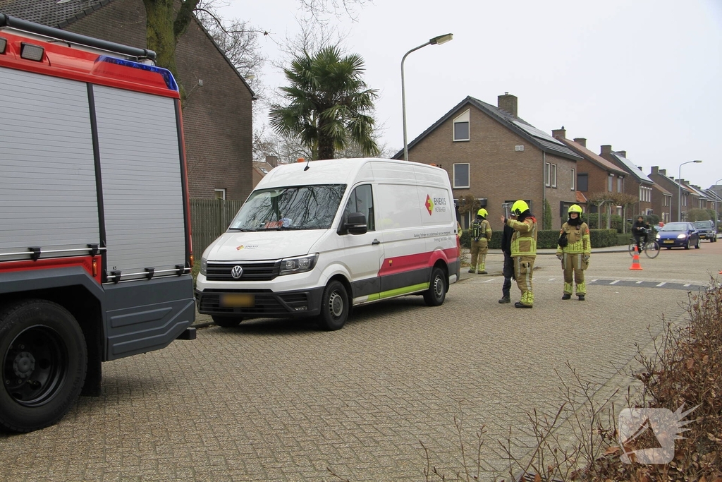 Gasleiding geraakt tijdens graafwerkzaamheden