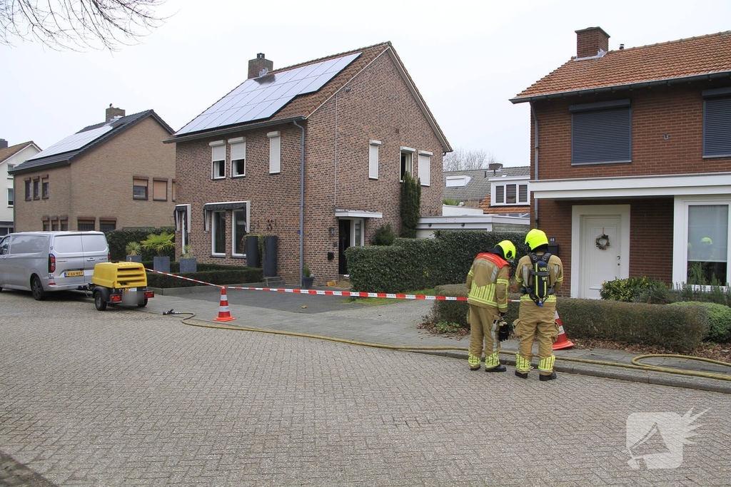 Gasleiding geraakt tijdens graafwerkzaamheden