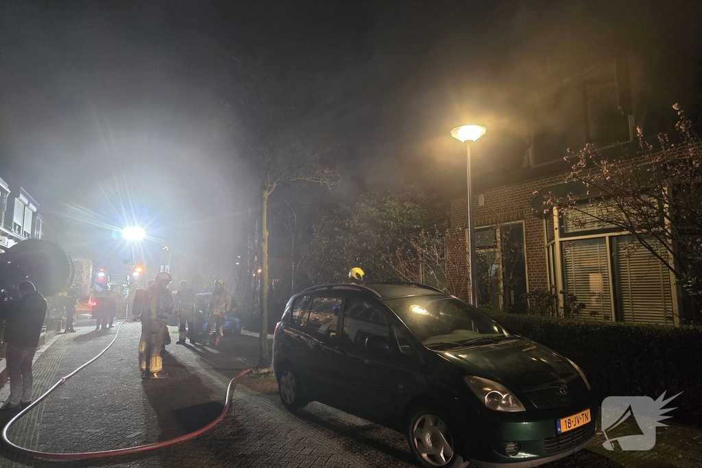 Rookontwikkeling bij nachtelijke woningbrand
