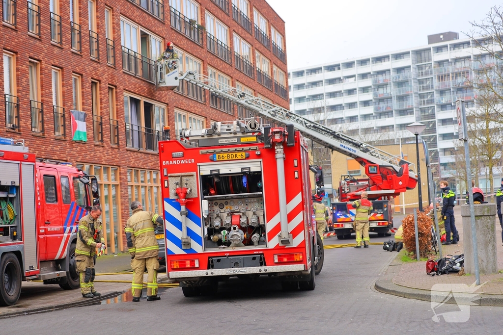 Brand geblust in appartement