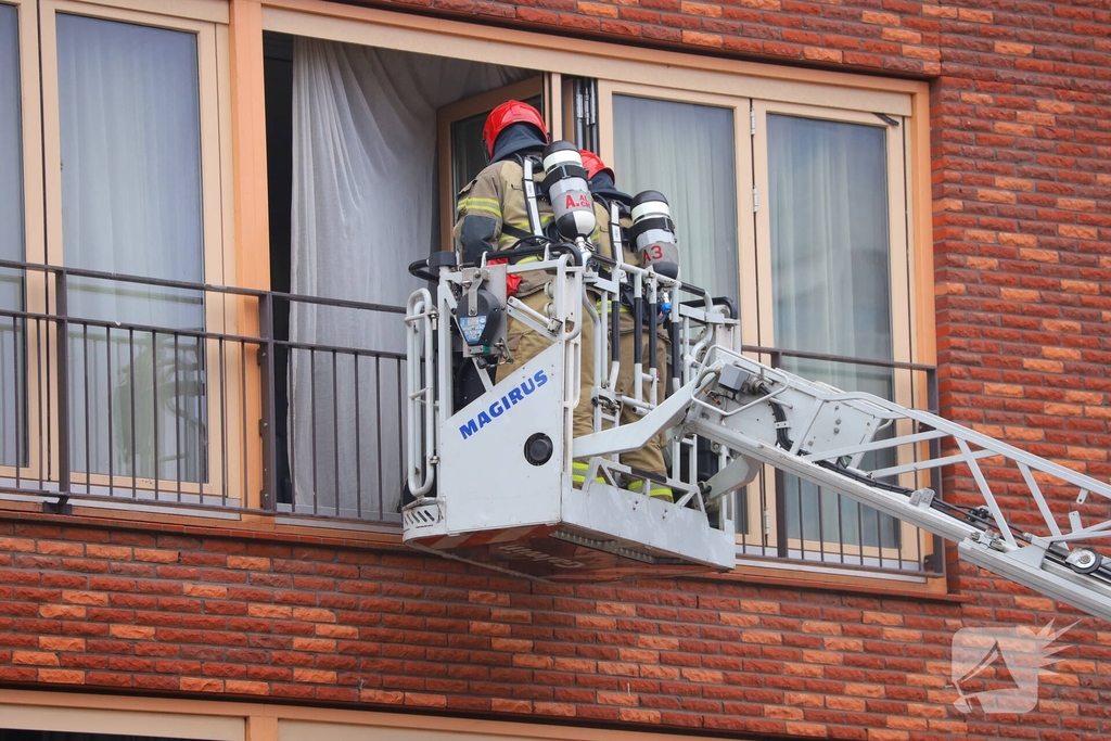 Brand geblust in appartement