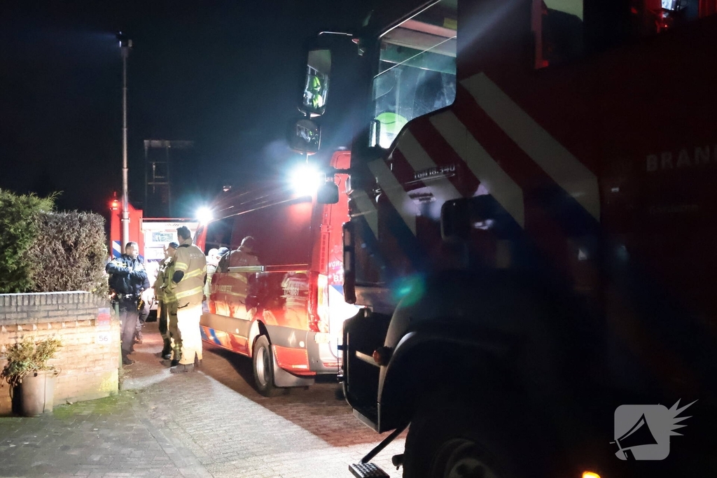 Brand in schoorsteen van villa